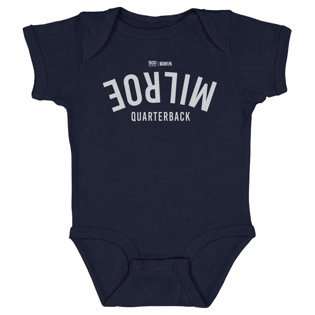 Jalen Milroe Seattle Invert WHT Kids Infant Baby Romper 500 Level Officially Licensed Fan Gear