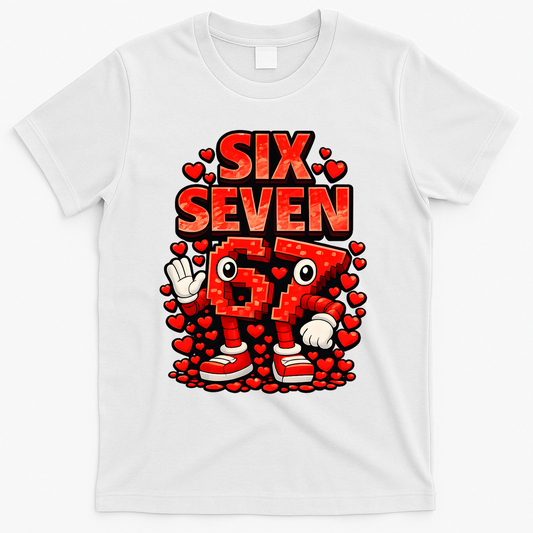 Meme 67 Six Seven 6 7 Valentine Heart T-Shirt product image 1
