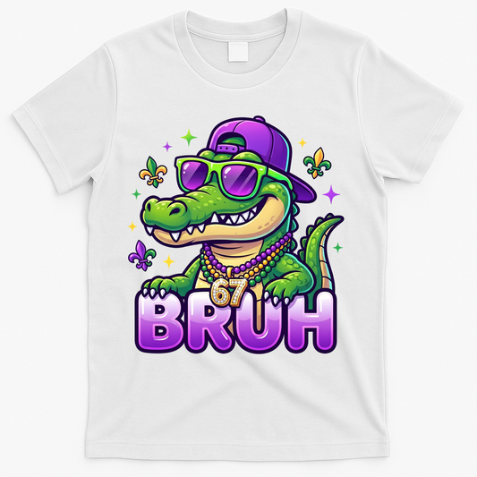 Mardi Gras 67 BRUH Alligator 6-7 Meme Six Seven T-Shirt product image 1