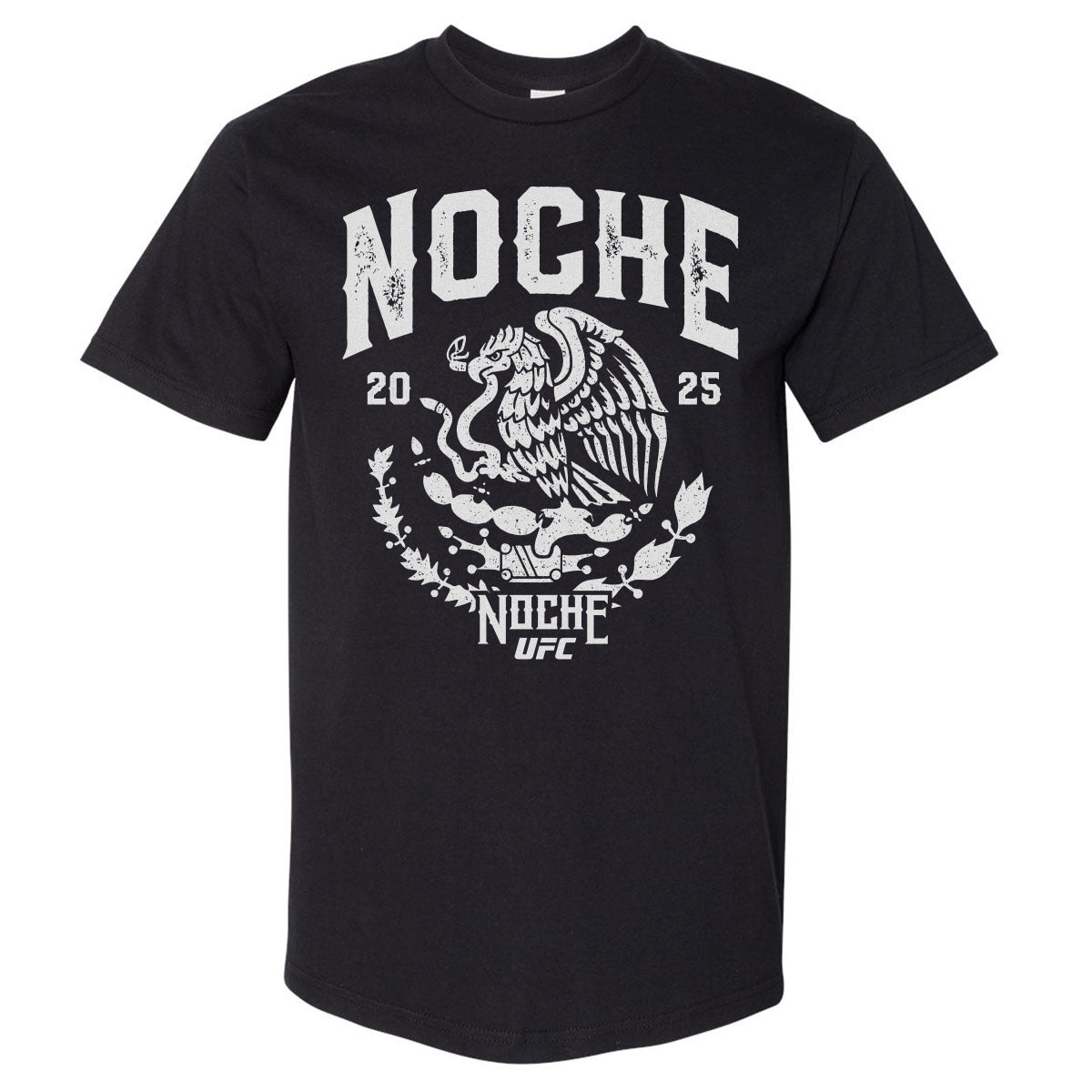 UFC Noche 2025 Emblem WHT Mens Heavyweight T Shirt 500 product image 1