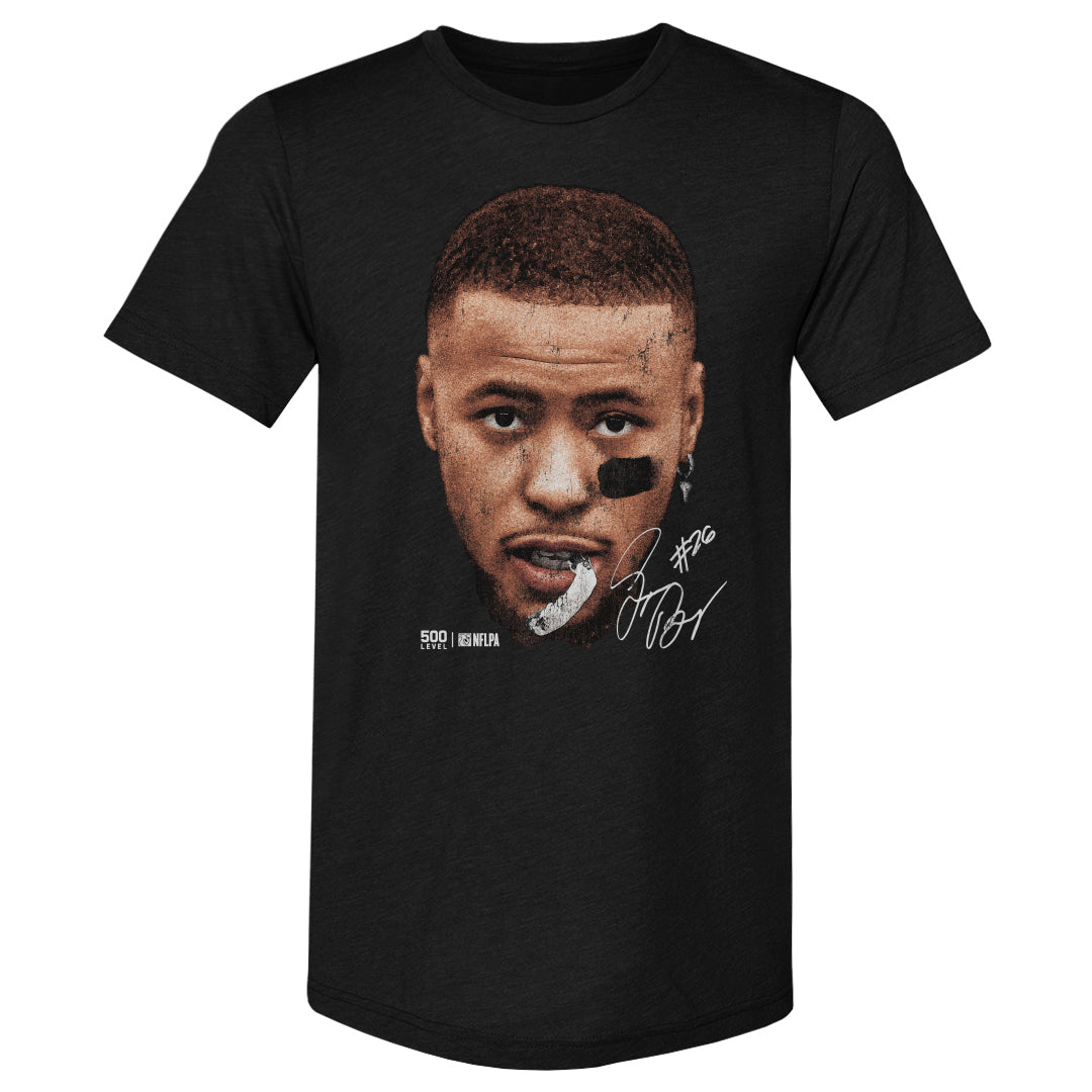 Saquon Barkley Philadelphia Vintage Head WHT Mens Premium T product image 2