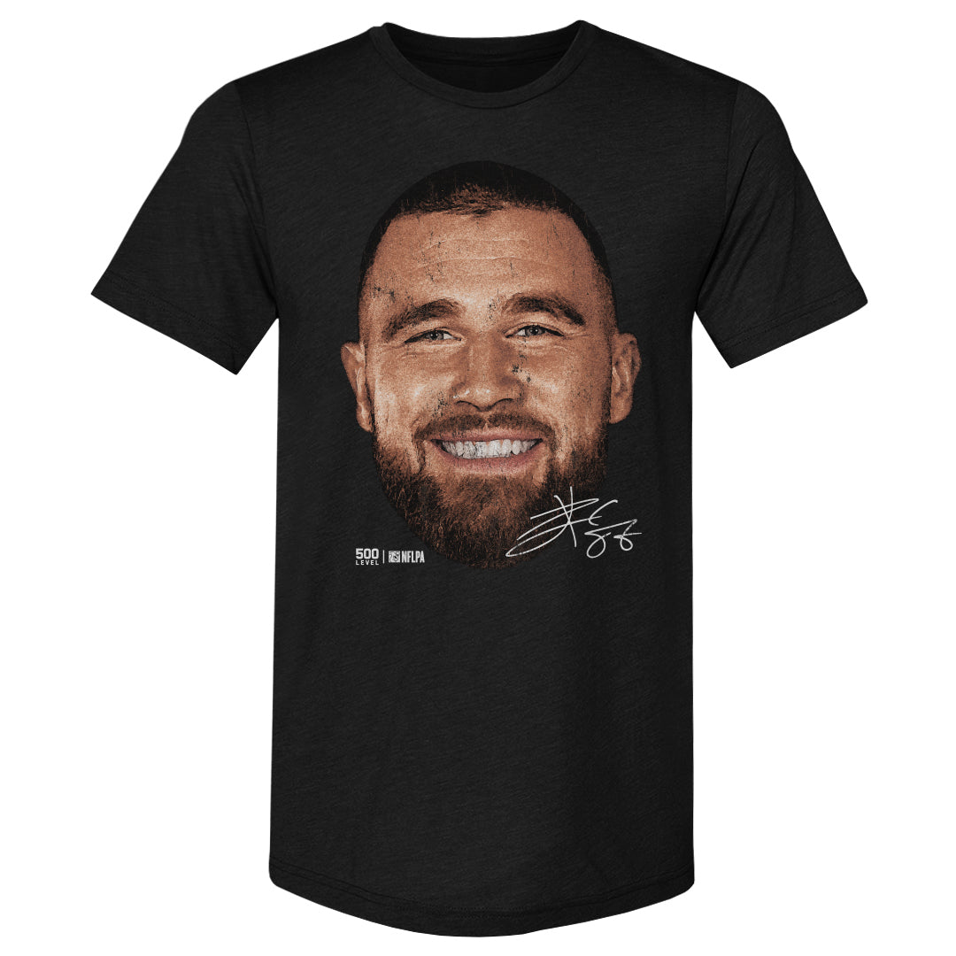 Travis Kelce Kansas City Vintage Head WHT Mens Premium T product image 2