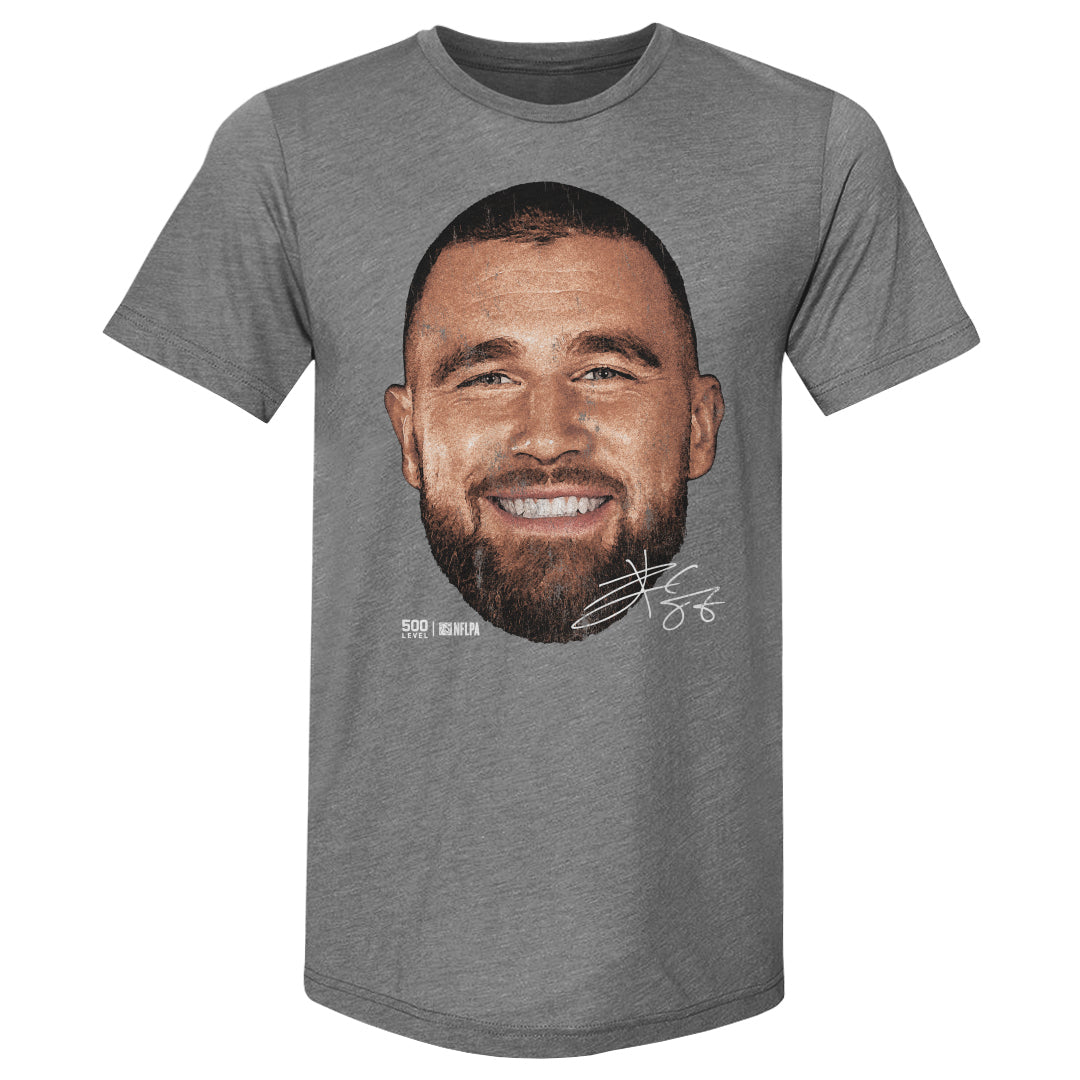 Travis Kelce Kansas City Vintage Head WHT Mens Premium T product image 1