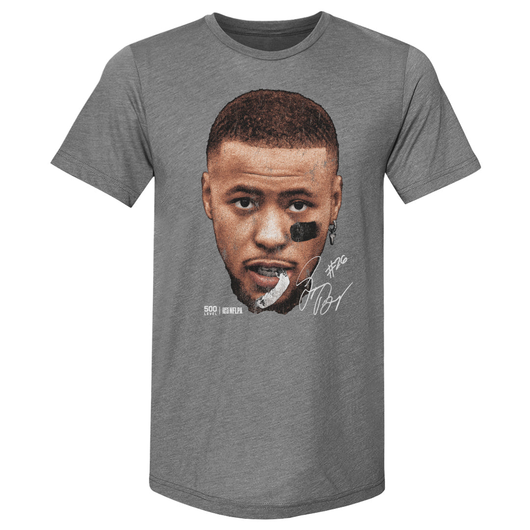 Saquon Barkley Philadelphia Vintage Head WHT Mens Premium T product image 1