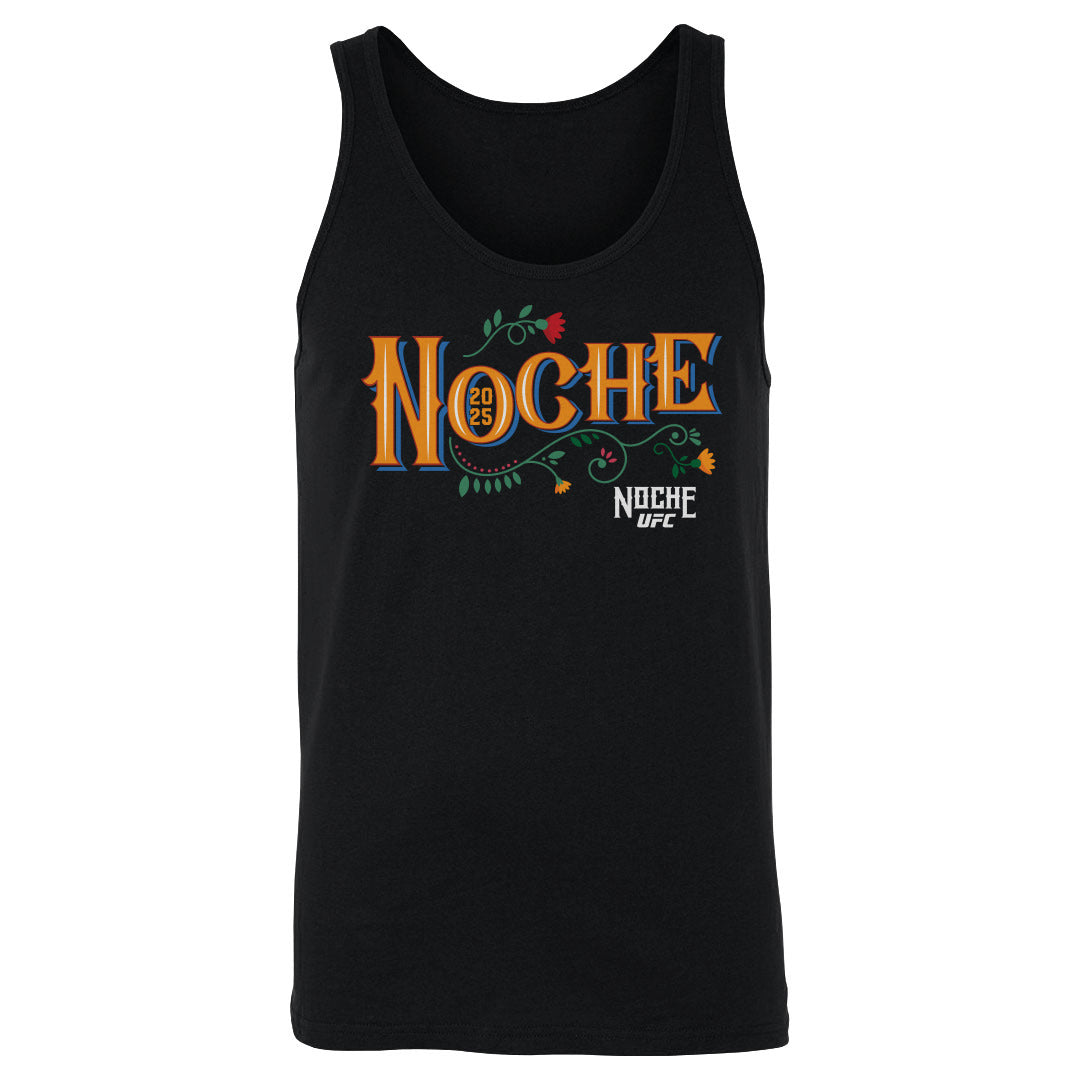 UFC Noche 2025 Font WHT Mens Tank Top 500 Level Officially Licensed Fan Gear