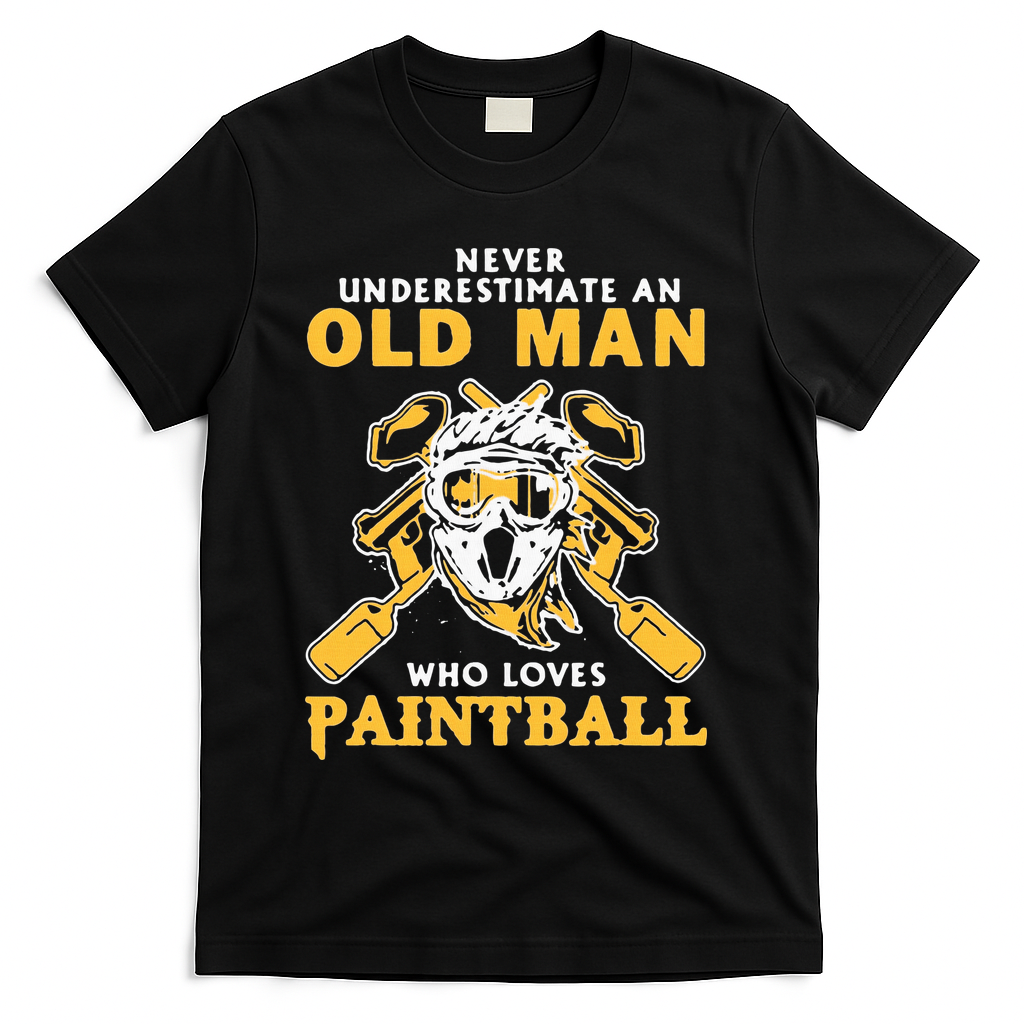 Never Underestimate An Old Man Who Loves Paintball T-Shirt product image 2