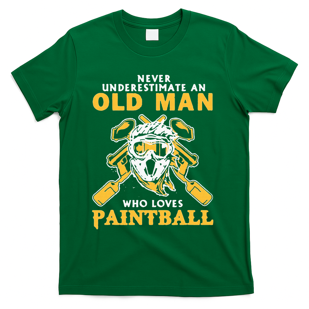 Never Underestimate An Old Man Who Loves Paintball T-Shirt product image 4