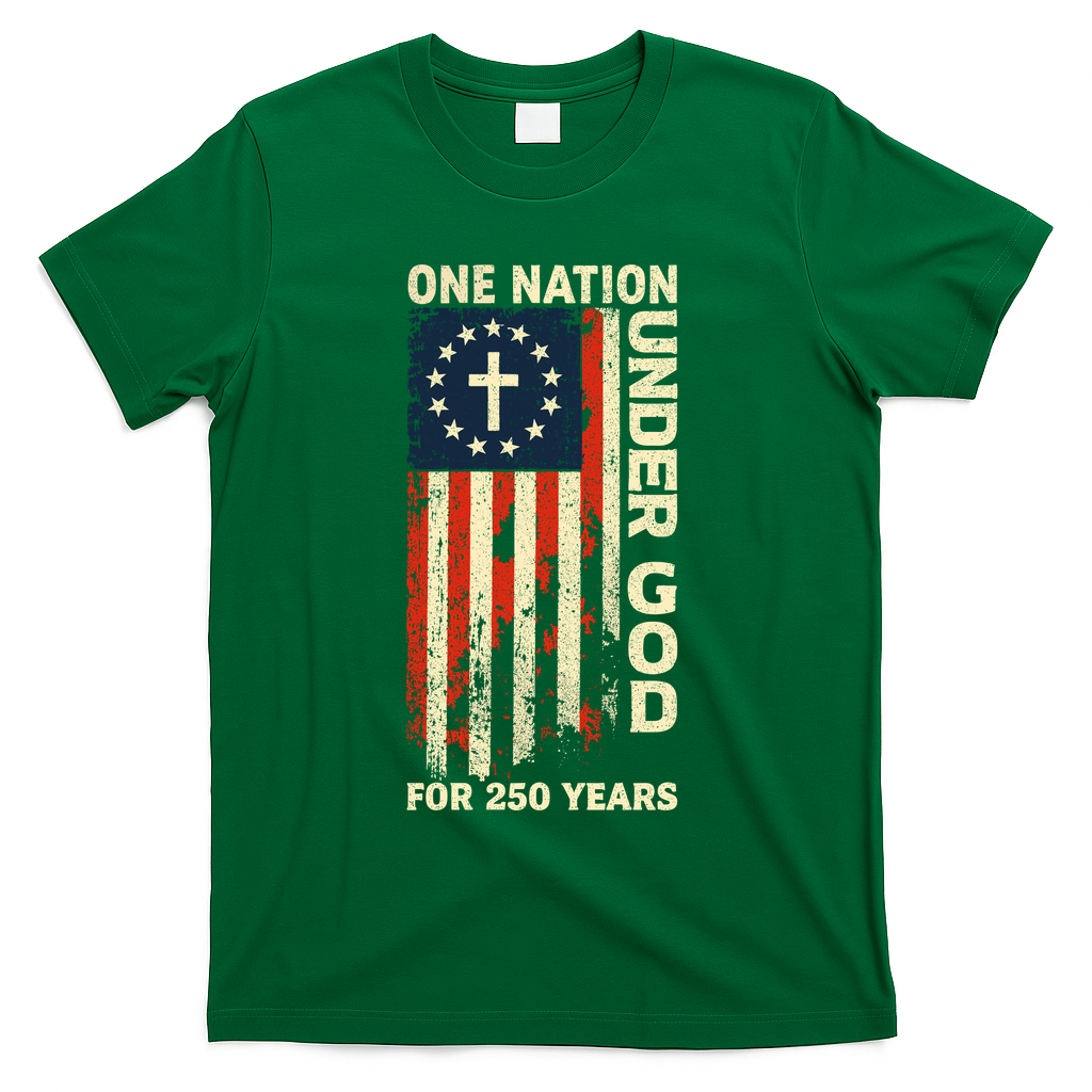 One Nation Under God For 250 Years Distressed Grunge USA product image 4