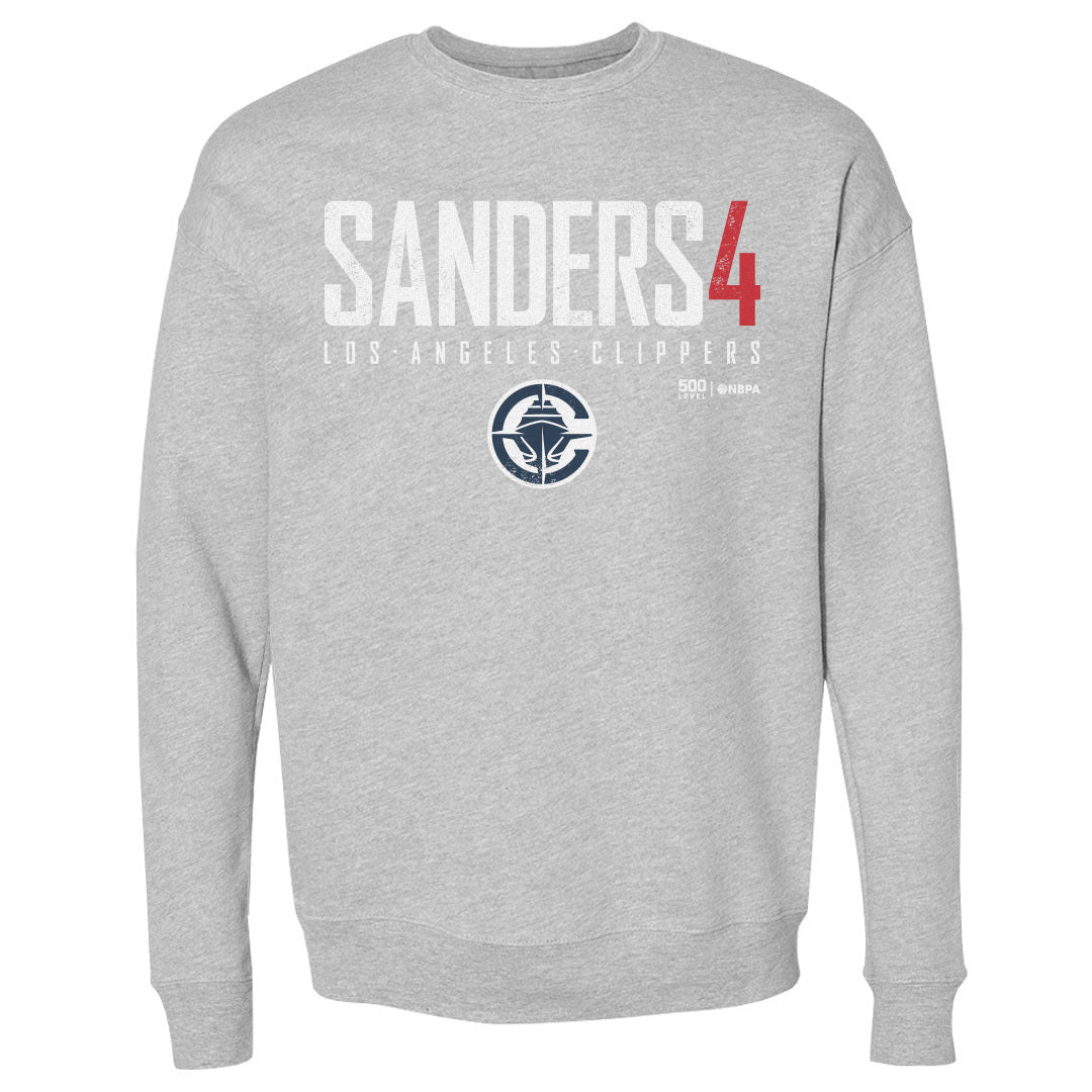 Kobe Sanders Los Angeles Clippers Elite WHT Mens Crewneck product image 1