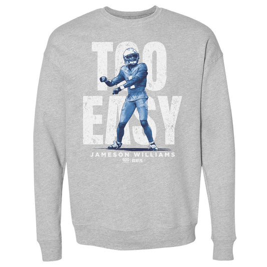 Jameson Williams Detroit Too Easy WHT Mens Crewneck product image 1