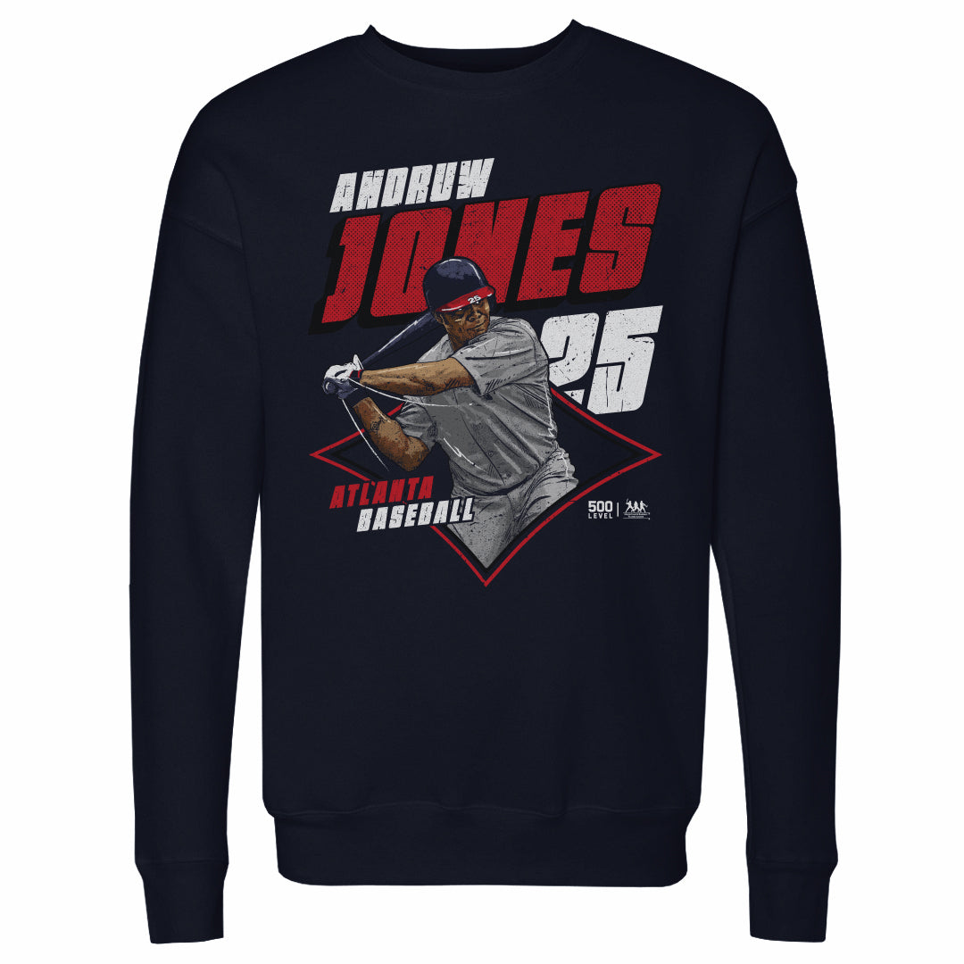 Andruw Jones Atlanta Diamond WHT Mens Crewneck Sweatshirt product image 2