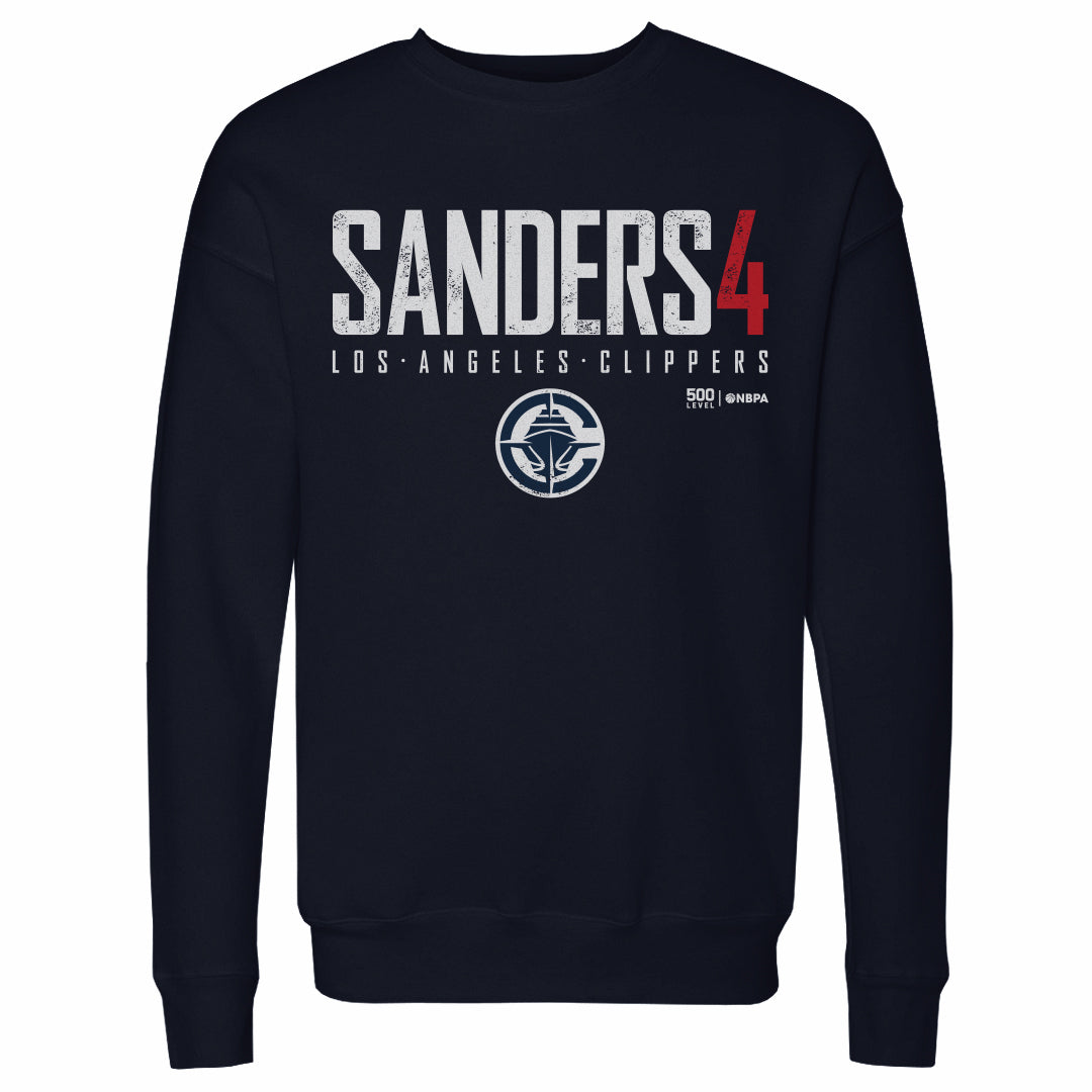 Kobe Sanders Los Angeles Clippers Elite WHT Mens Crewneck product image 2