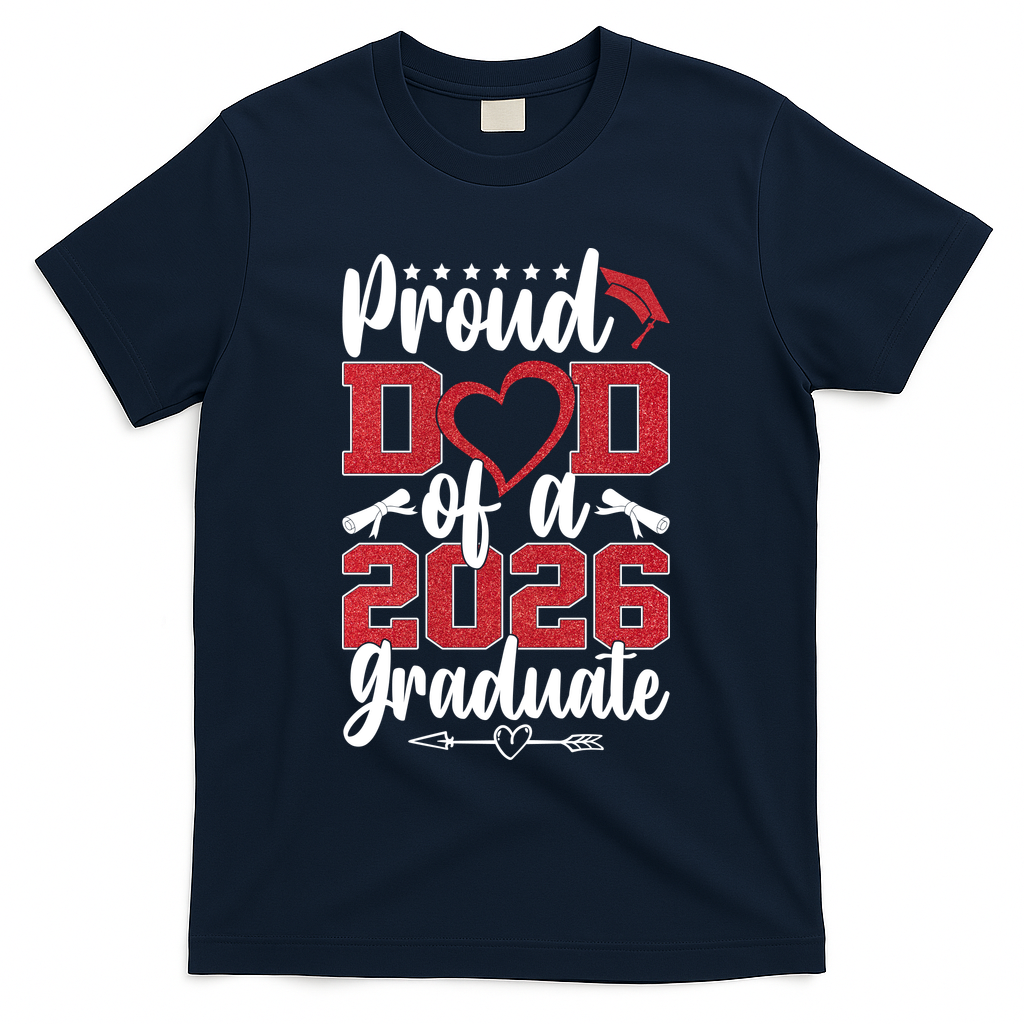 Proud Dad Of A Graduate Senior Class Of 2026 T-Shirt product image 3