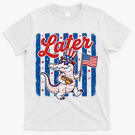 Patriotic Later Alligator USA American Flag Fourth Of July product image 1