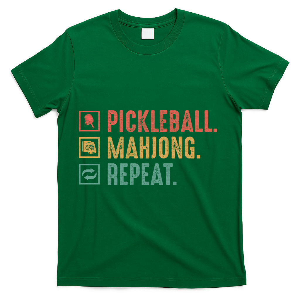 Pickleball Mahjong Repeat T-Shirt product image 4