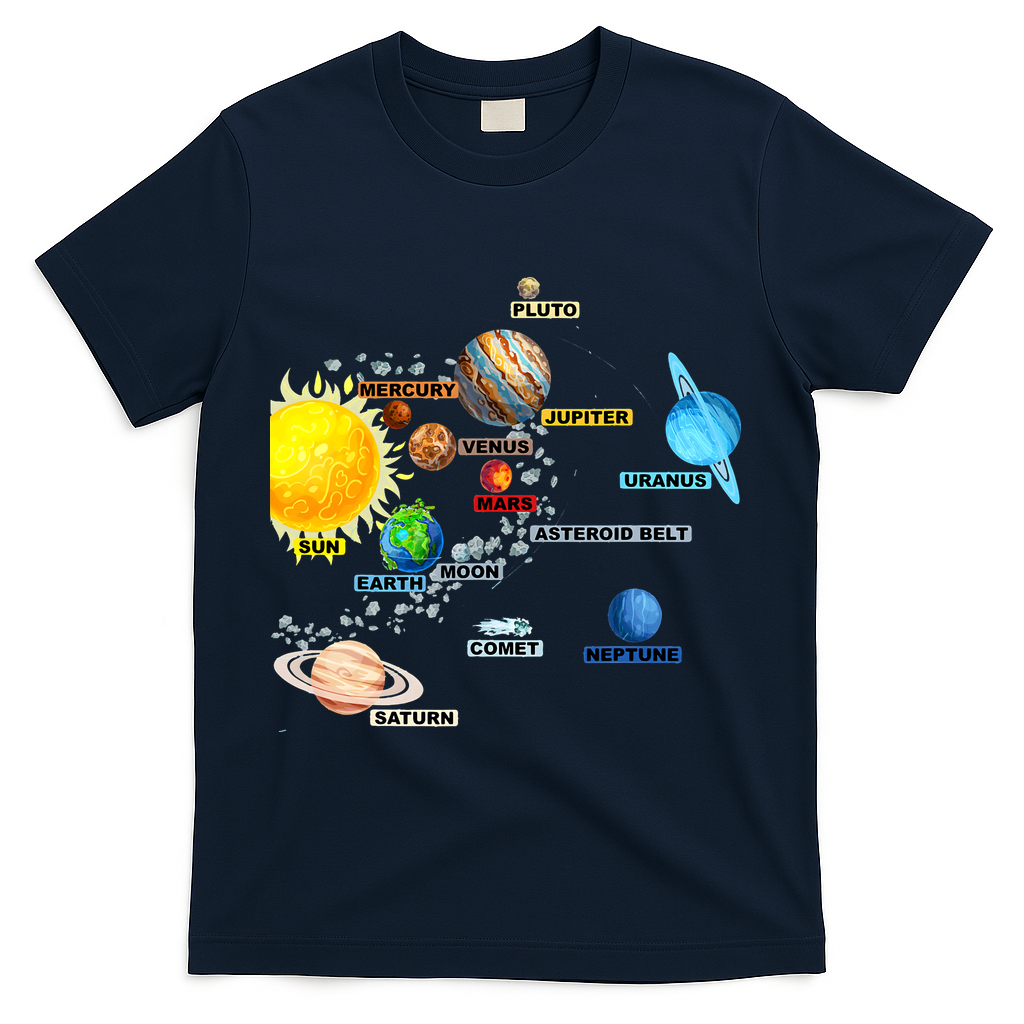 Planets Space Constellation Milky Way T-Shirt product image 3