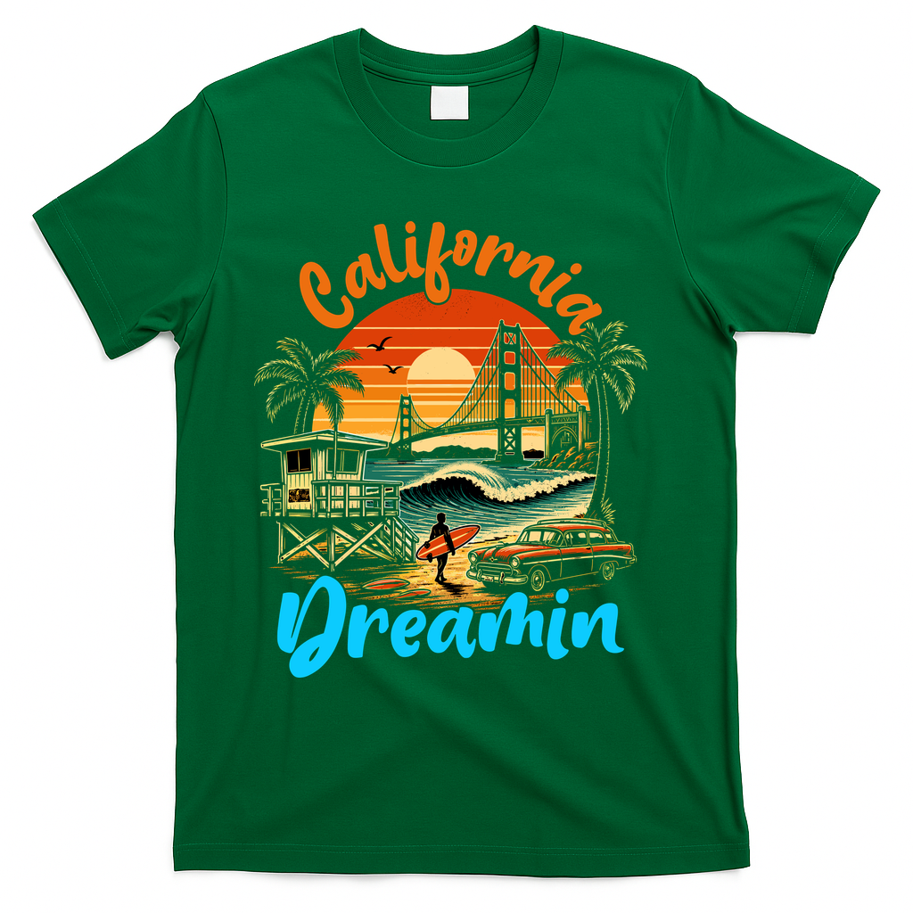 Retro California Vintage West Coast Cali Sunset T-Shirt product image 4