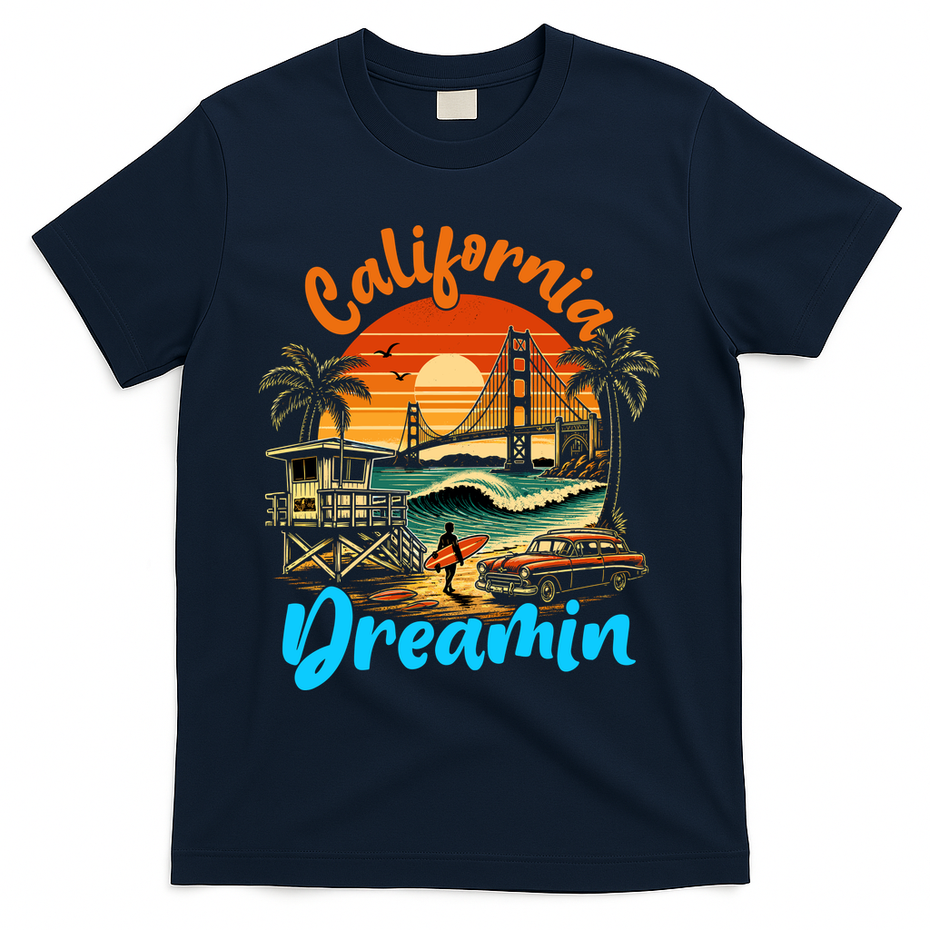 Retro California Vintage West Coast Cali Sunset T-Shirt product image 3