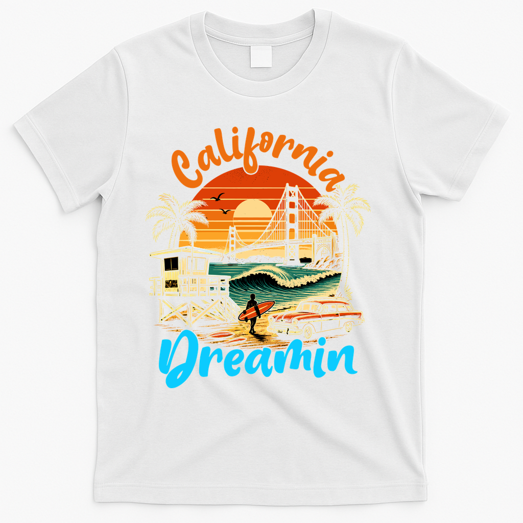 Retro California Vintage West Coast Cali Sunset T-Shirt product image 1