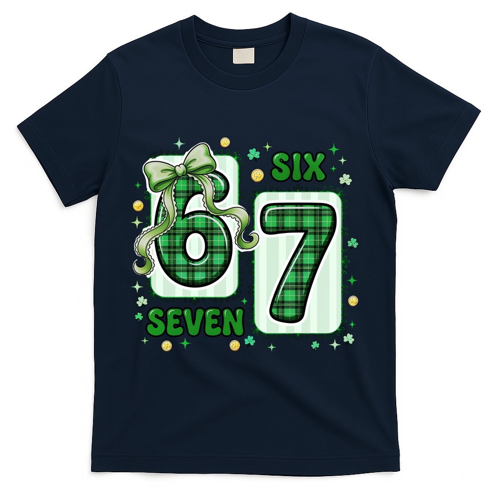 Retro St Patrick's Lucky 67 Six Seven 6-7 Meme T-Shirt product image 3