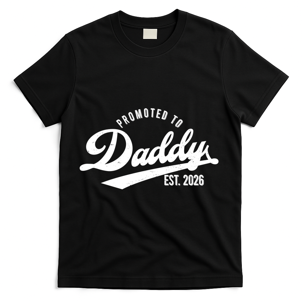 Retro Vintage Promoted To Daddy EST 2026 New Father T-Shirt product image 2