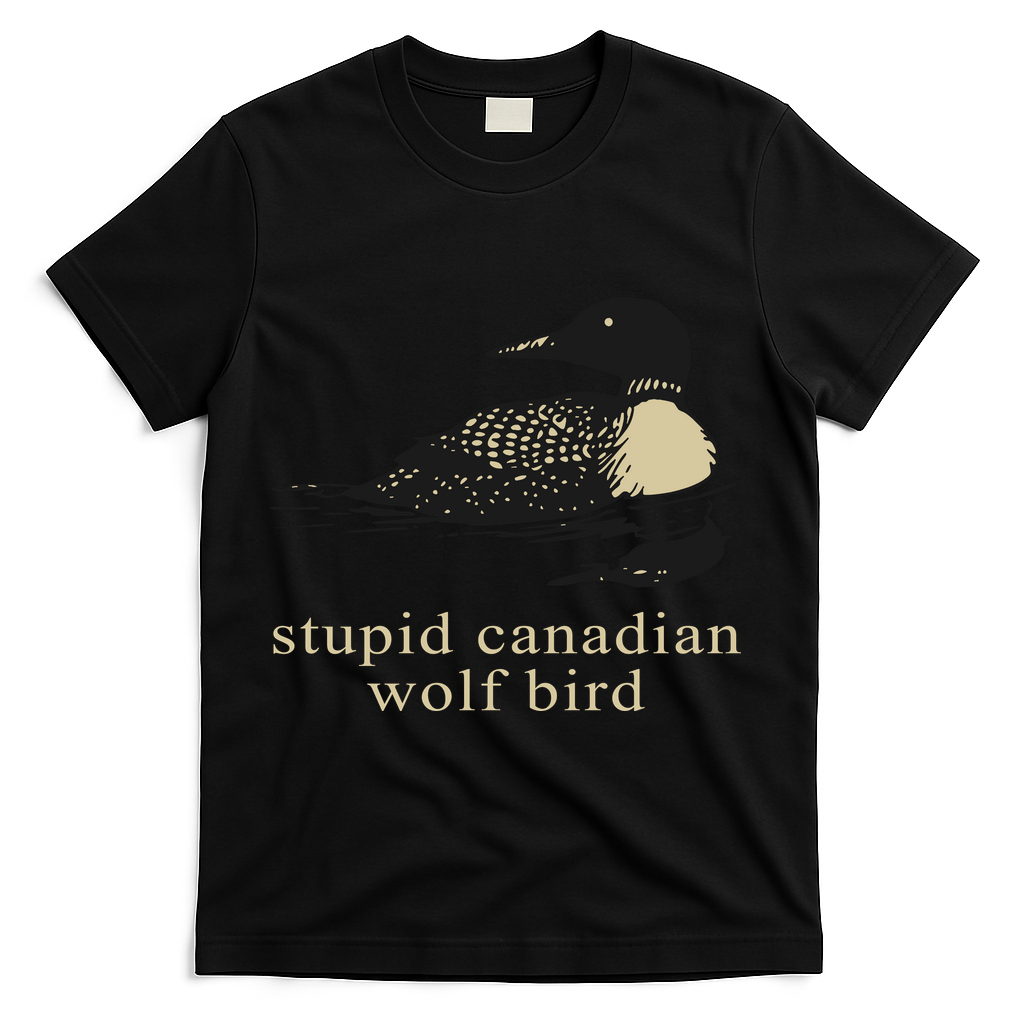 Stupid Canadian Wolf Bird T-Shirt product image 2