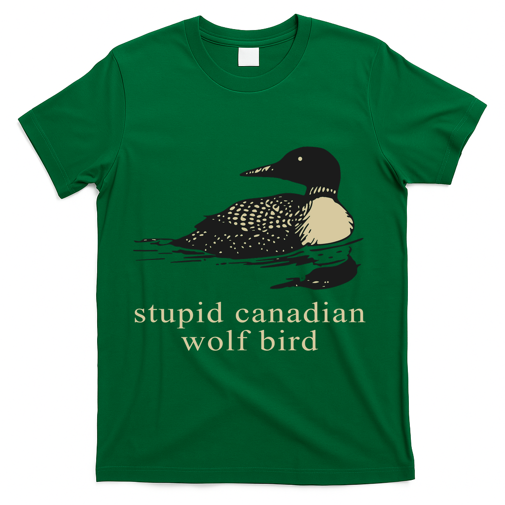 Stupid Canadian Wolf Bird T-Shirt product image 4