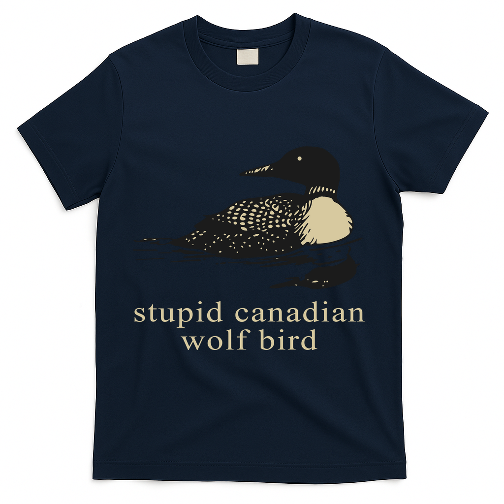 Stupid Canadian Wolf Bird T-Shirt product image 3