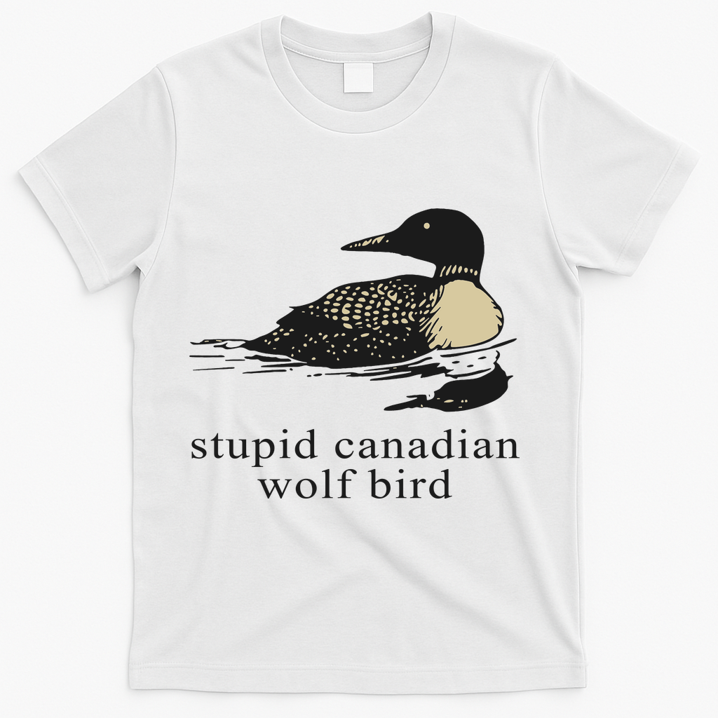 Stupid Canadian Wolf Bird T-Shirt product image 1