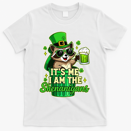 St Patrick's Day Its Me I Am The Shenanigans Raccoon T-Shirt product image 1