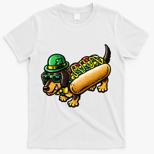 St Patricks Day Chicago Irish Dog Funny Cute T-Shirt product image 1