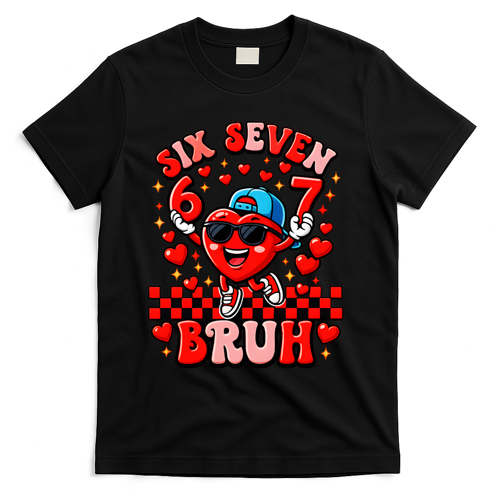 Six Seven 67 Meme Cool 6-7 Valentines Day T-Shirt product image 2