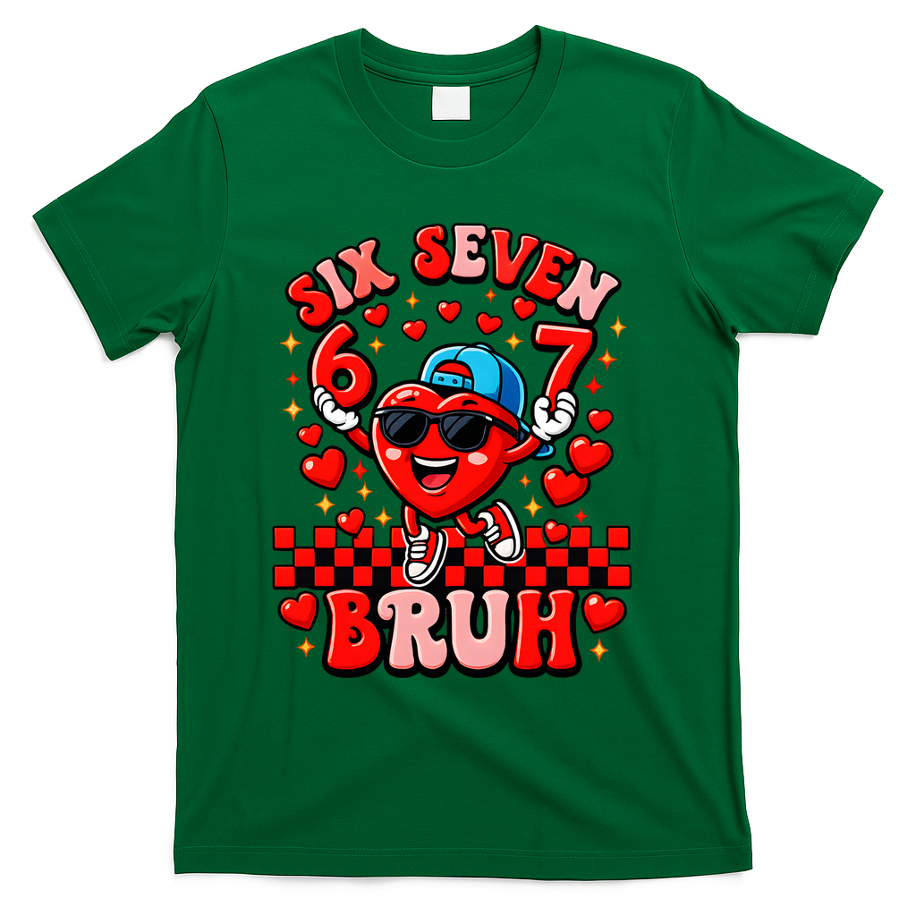 Six Seven 67 Meme Cool 6-7 Valentines Day T-Shirt product image 4