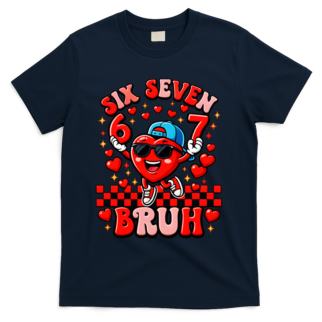 Six Seven 67 Meme Cool 6-7 Valentines Day T-Shirt product image 3