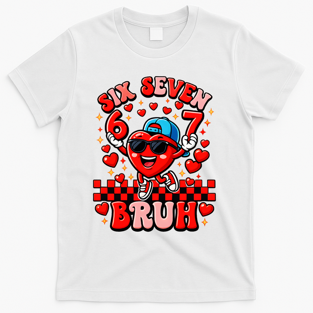 Six Seven 67 Meme Cool 6-7 Valentines Day T-Shirt product image 1