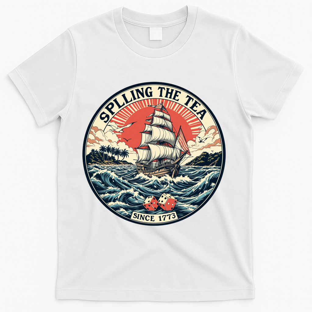 Spilling The Tea Since 1773 Vintage Emblem T-Shirt product image 1