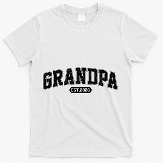 Sporty Varsity Grandpa EST 2026 T-Shirt product image 1