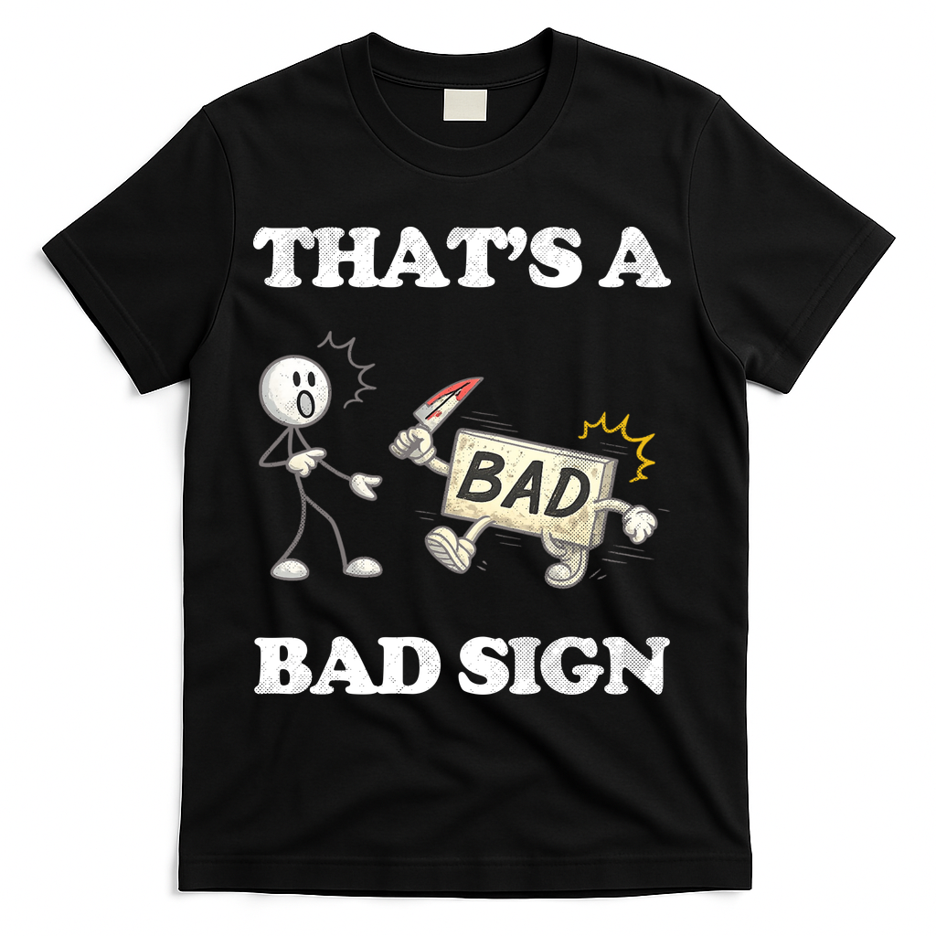 Thats A Bad Sign Funny Adult Humor T-Shirt product image 2