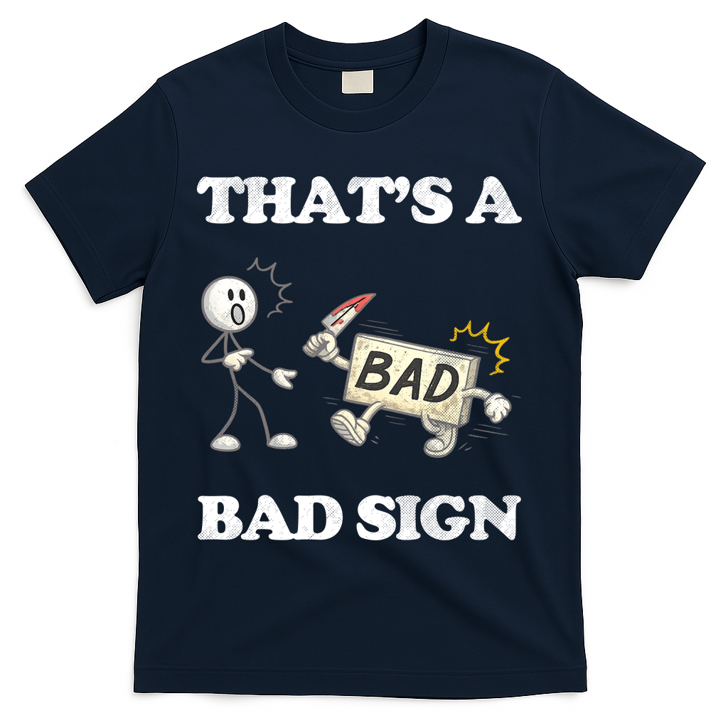 Thats A Bad Sign Funny Adult Humor T-Shirt product image 3