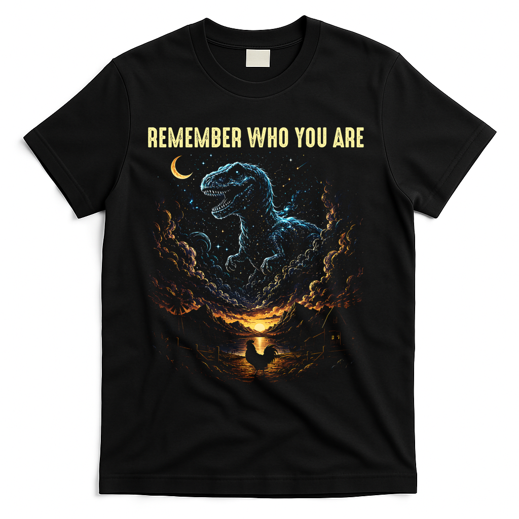 T-Rex Chicken Evolution Remember Who You Are T-Shirt product image 2