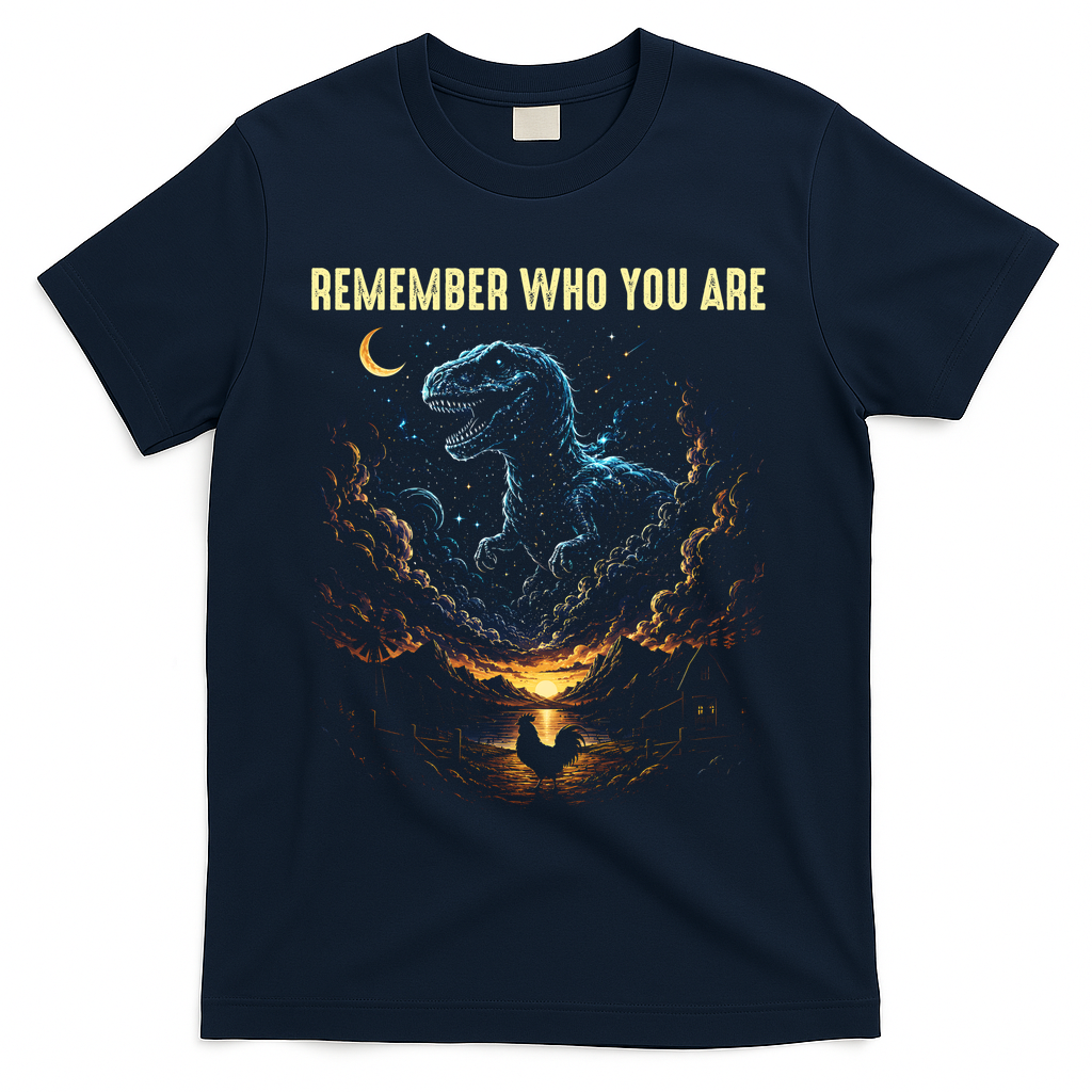 T-Rex Chicken Evolution Remember Who You Are T-Shirt product image 3