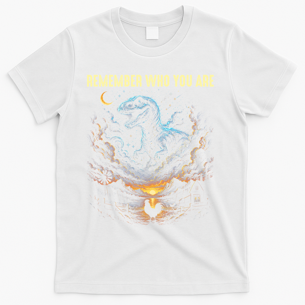 T-Rex Chicken Evolution Remember Who You Are T-Shirt product image 1