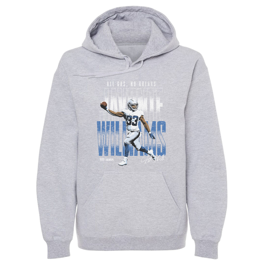 Javonte Williams Dallas All Gas No Breaks WHT Mens Hoodie product image 2