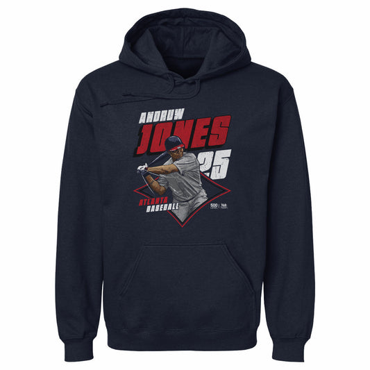 Andruw Jones Atlanta Diamond WHT Mens Hoodie 500 Level product image 1