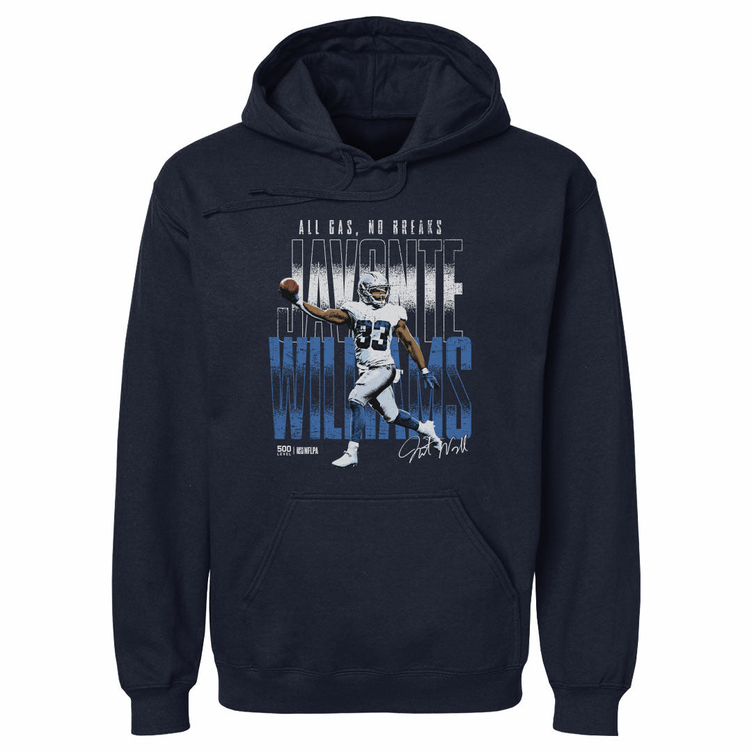 Javonte Williams Dallas All Gas No Breaks WHT Mens Hoodie product image 1