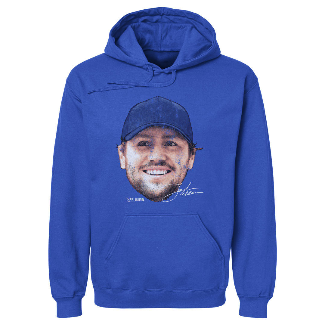 Josh Allen Buffalo Vintage Head WHT Mens Hoodie 500 Level product image 1