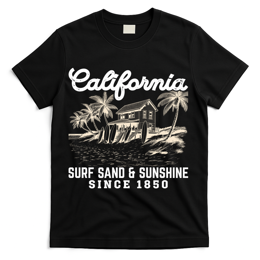 Vintage California Summer Beach Vibes Vacation T-Shirt product image 2