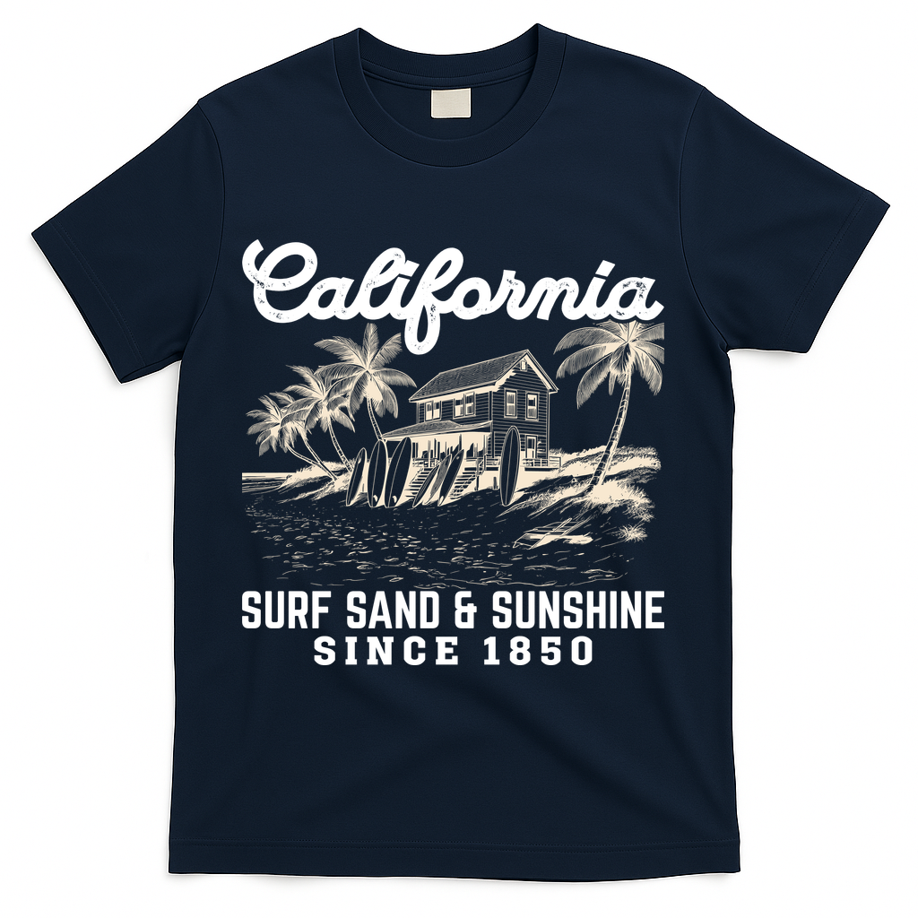 Vintage California Summer Beach Vibes Vacation T-Shirt product image 3