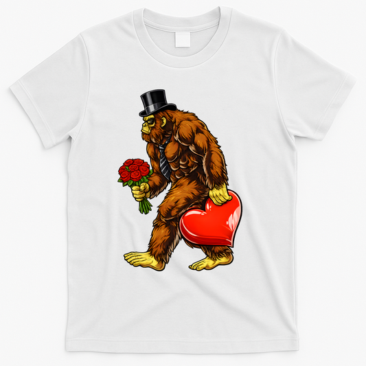 Valentines Day Bigfoot Sasquatch Lover T-Shirt product image 1