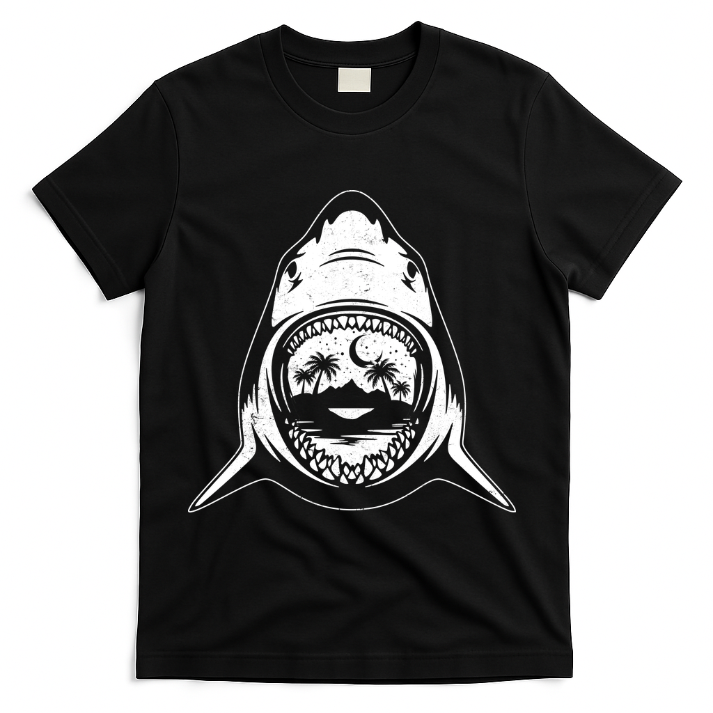 Vintage Shark Head Island T-Shirt product image 2